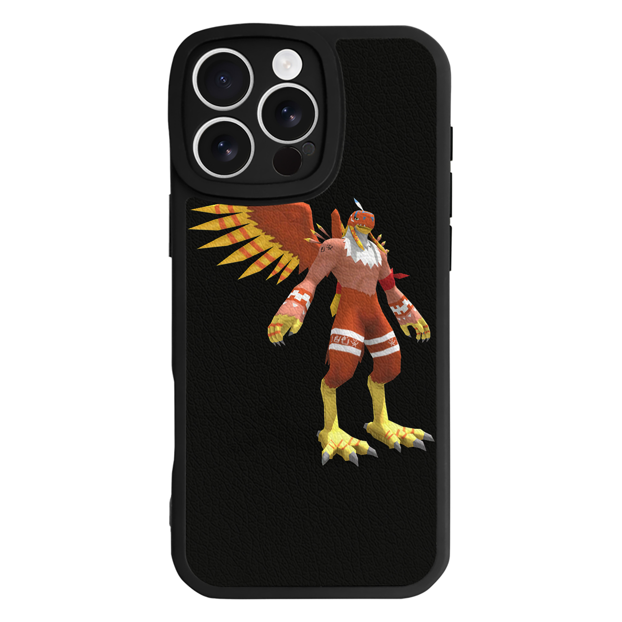 （画像用） Digimon デジタルモンスター/デジモン 【iPhone 16シリーズ対応】シリコンスマホケース（レザー調） 材質：シリコン